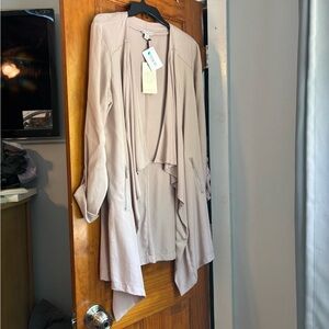 Light Pink Draped Cardigan